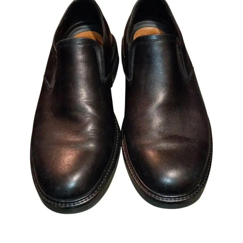 ECCO Men's London Apron Toe Slip On Loafer Black Size US 12/12.5